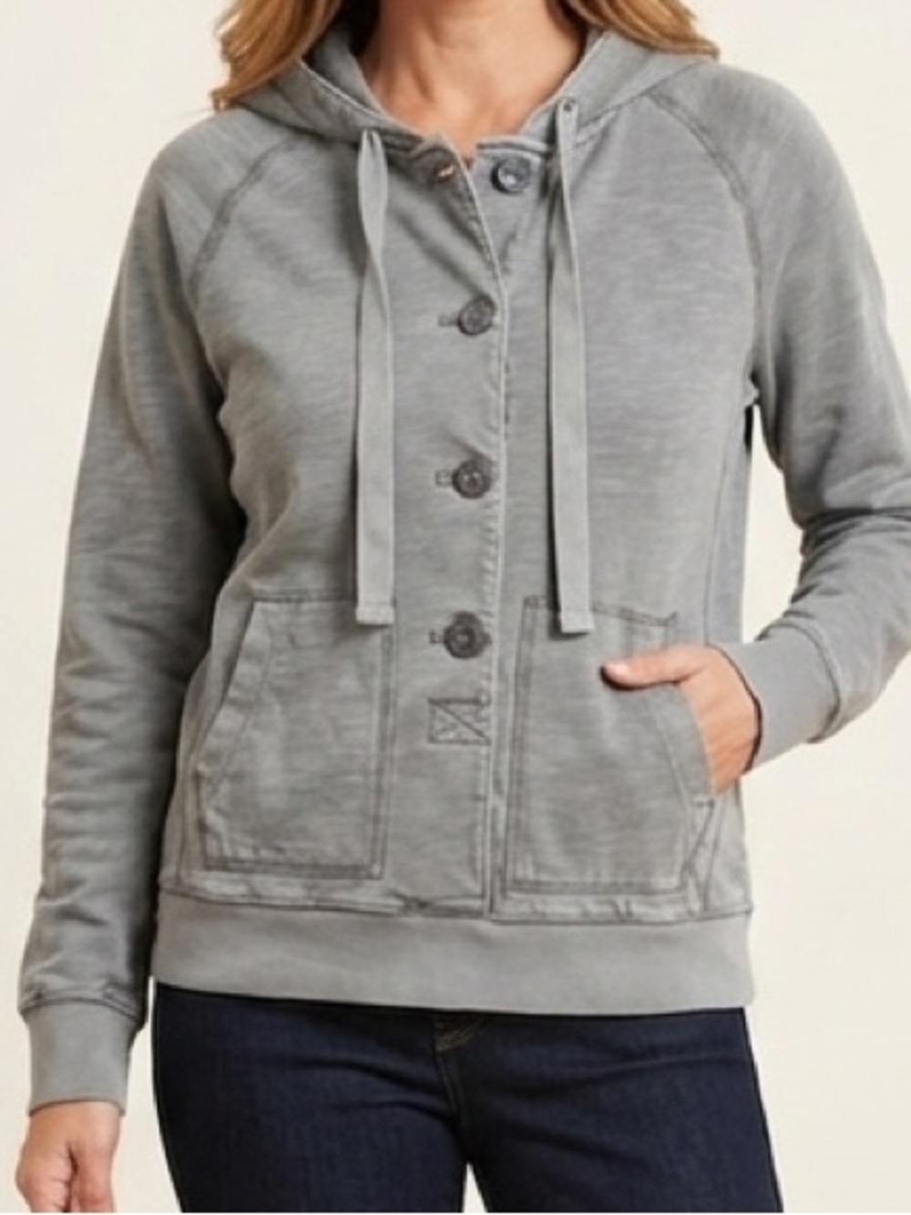 J.Crew Washed Heavyweight Jersey Hoodie